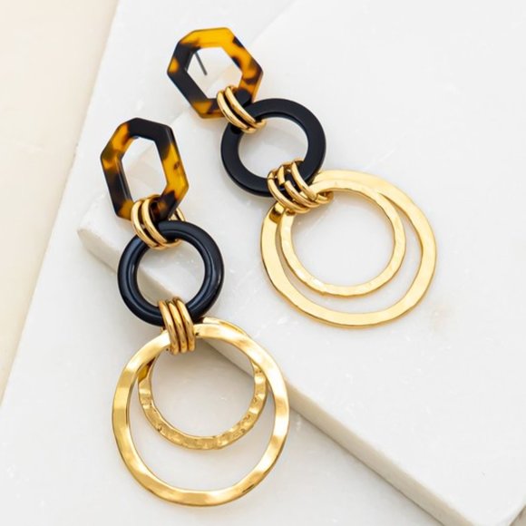 Jewelry - Tortoises & Gold Sand Earrings